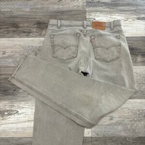Vintage‎ 90s Levis 550 Gray Mens 34x33 Relaxed Straight Denim Jeans USA Red Tab